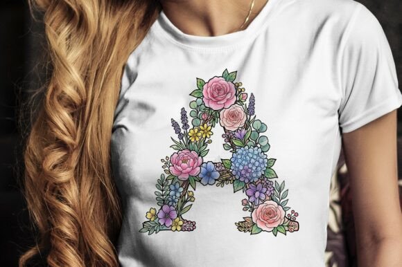 Download Floral Letter a Design with Roses - Roses Collection