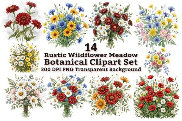 Download Rustic Wildflower Botanical Clipart - Botanical Collection