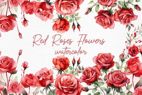 Download Red Roses Clipart Watercolor Roses PNG - Roses Collection
